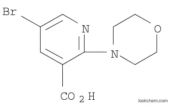 Molecular Structure of 1017783-03-7 (5-Bromo-2-(4-morpholinyl)-3-pyridinecarboxylic acid)